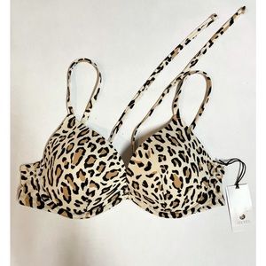 Leopard print bikini top